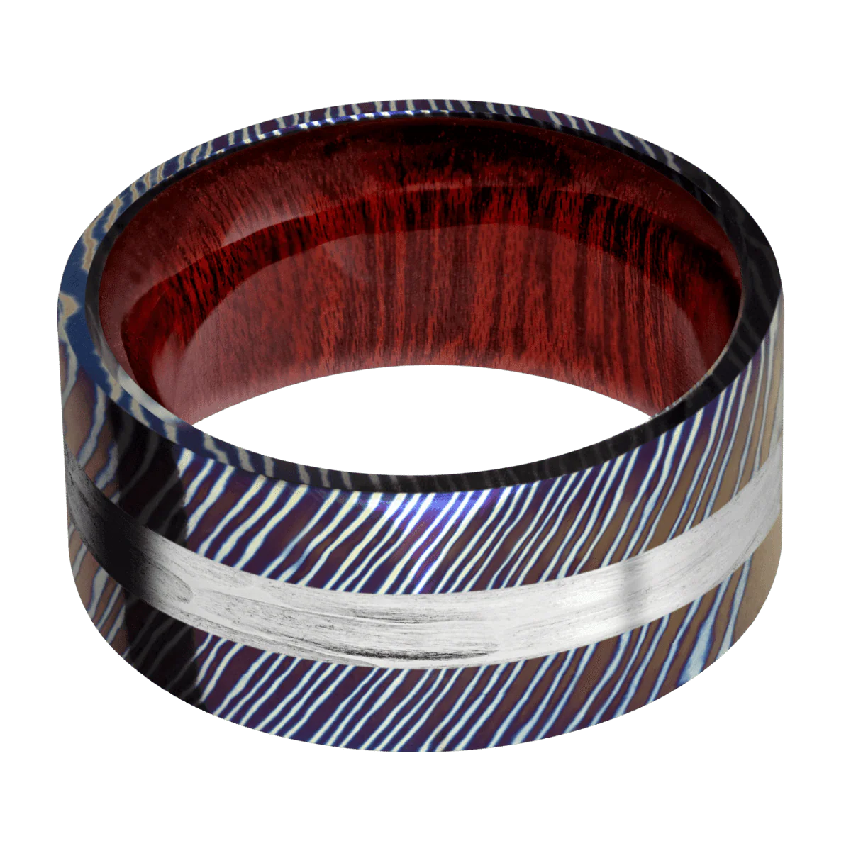 Titanium Damascus + Polish Finish + Blood Wood - Image 3