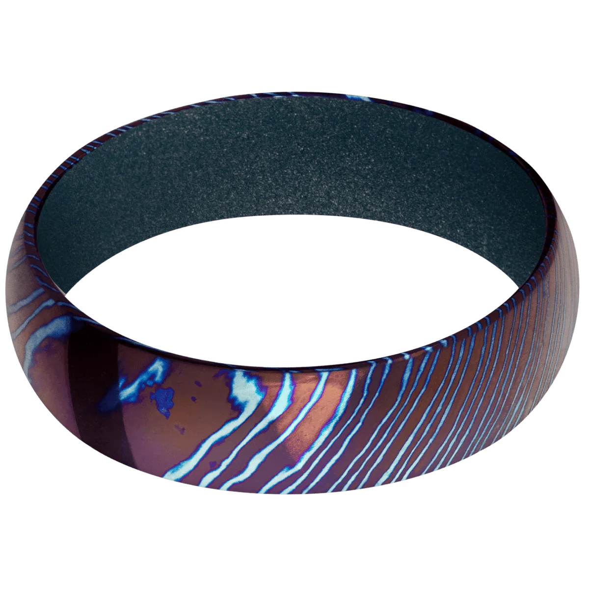 Titanium Damascus + Polish Finish + Blue Titanium - Image 3