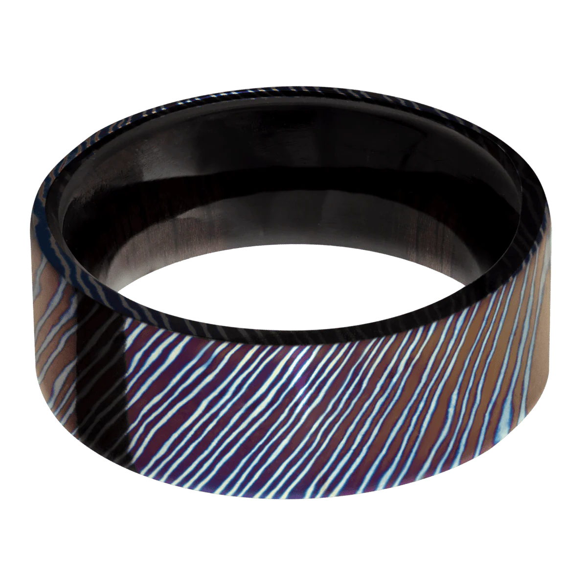 Titanium Damascus + Polish Finish + Ebony - Image 3