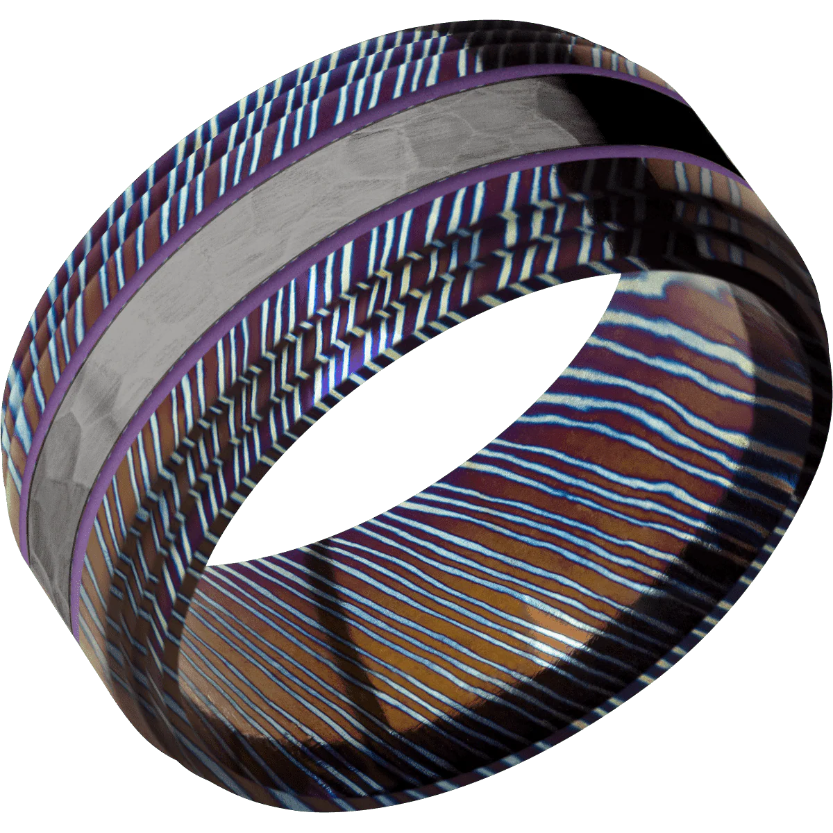 Titanium Damascus + Polish , Polish Finish - Image 2
