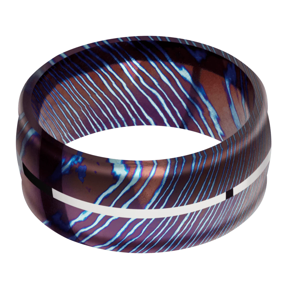 Titanium Damascus + Polish , Polish Finish - Image 3
