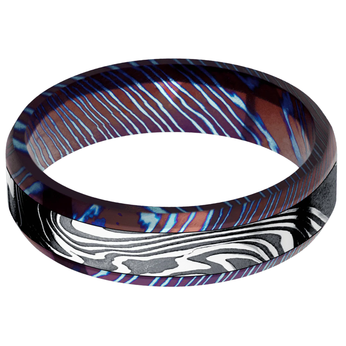 Titanium Damascus + Polish , Polish Finish - Image 3