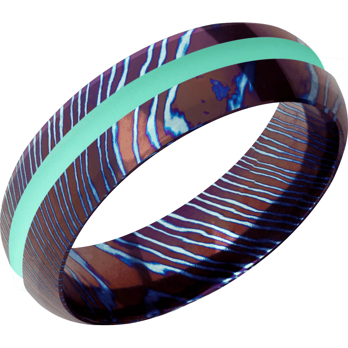 Titanium Damascus + Polish , Polish Finish - Image 2