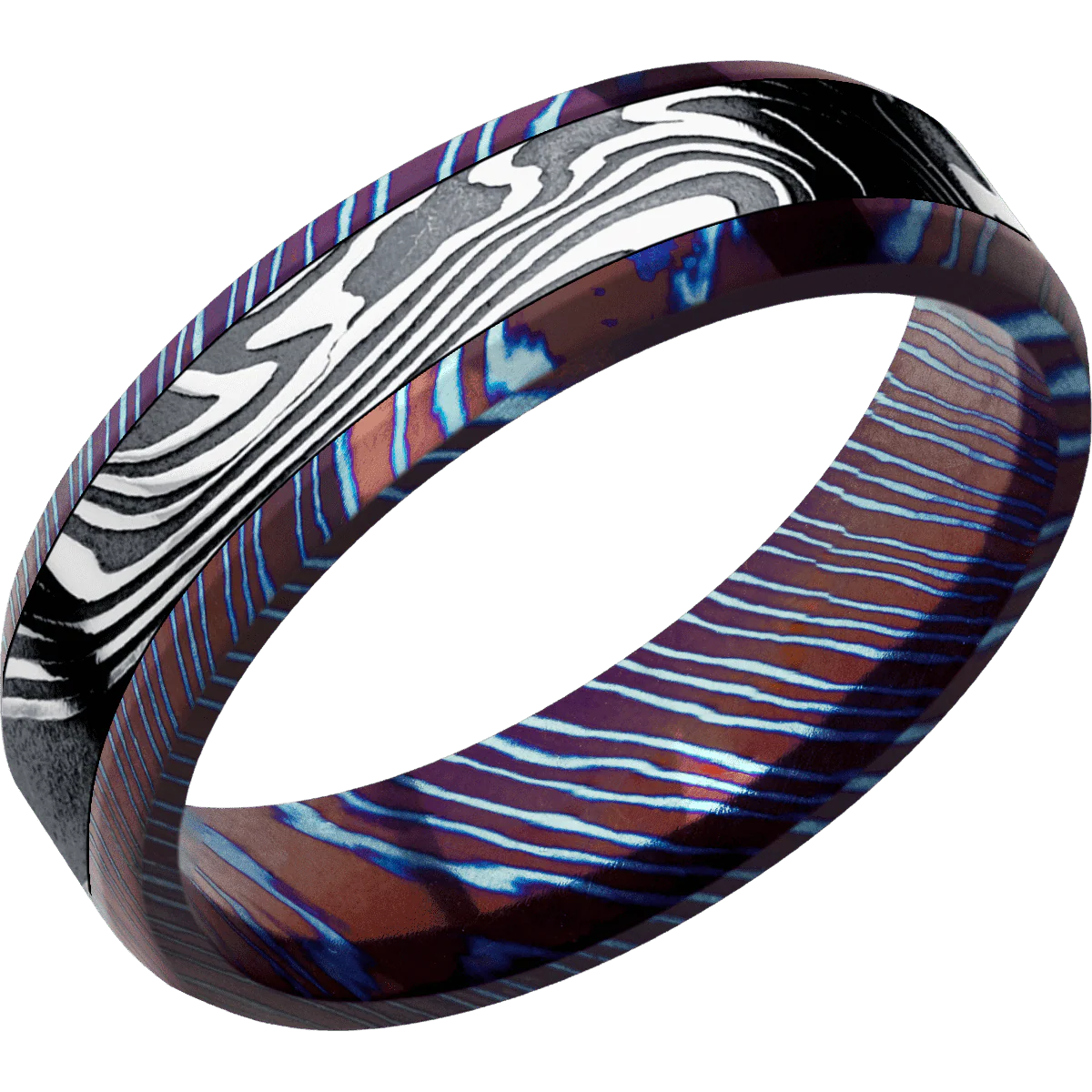 Titanium Damascus + Polish , Polish Finish - Image 2