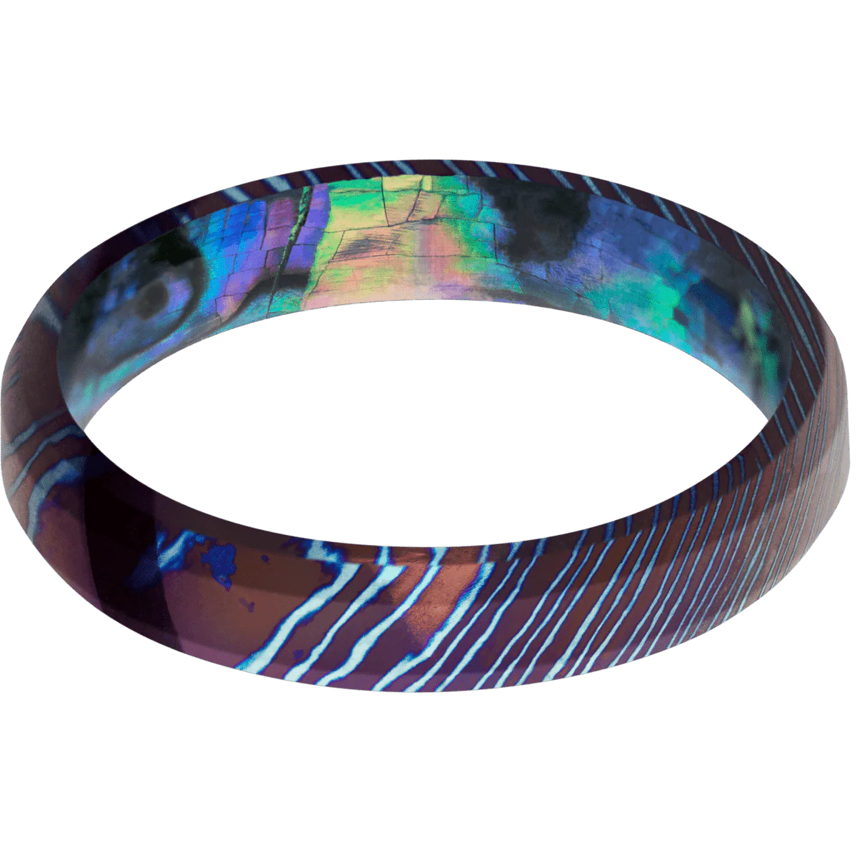 Titanium Damascus + Polish , Polish Finish + Abalone - Image 3