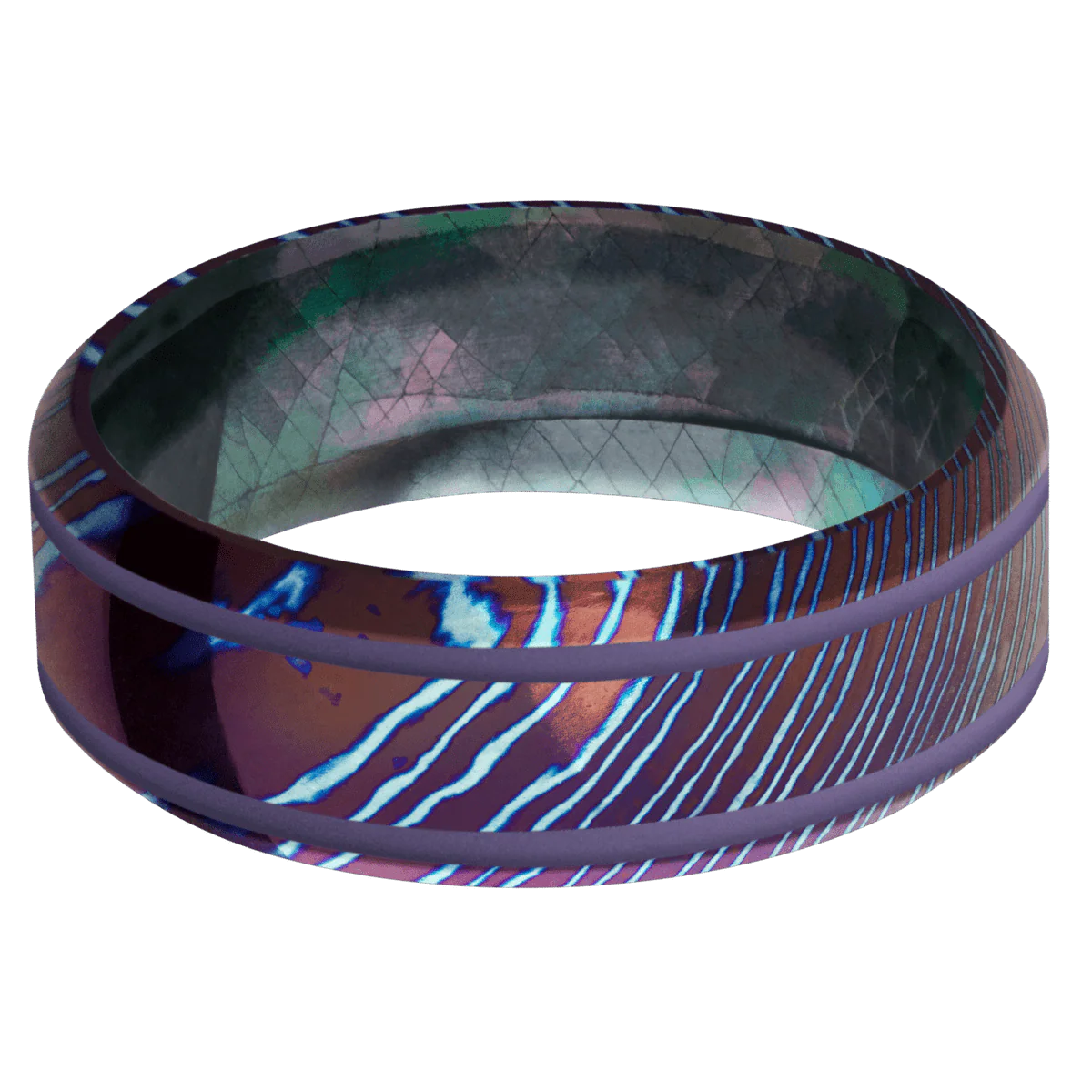 Titanium Damascus + Polish , Polish Finish + Black Mother of Pearl - Image 3