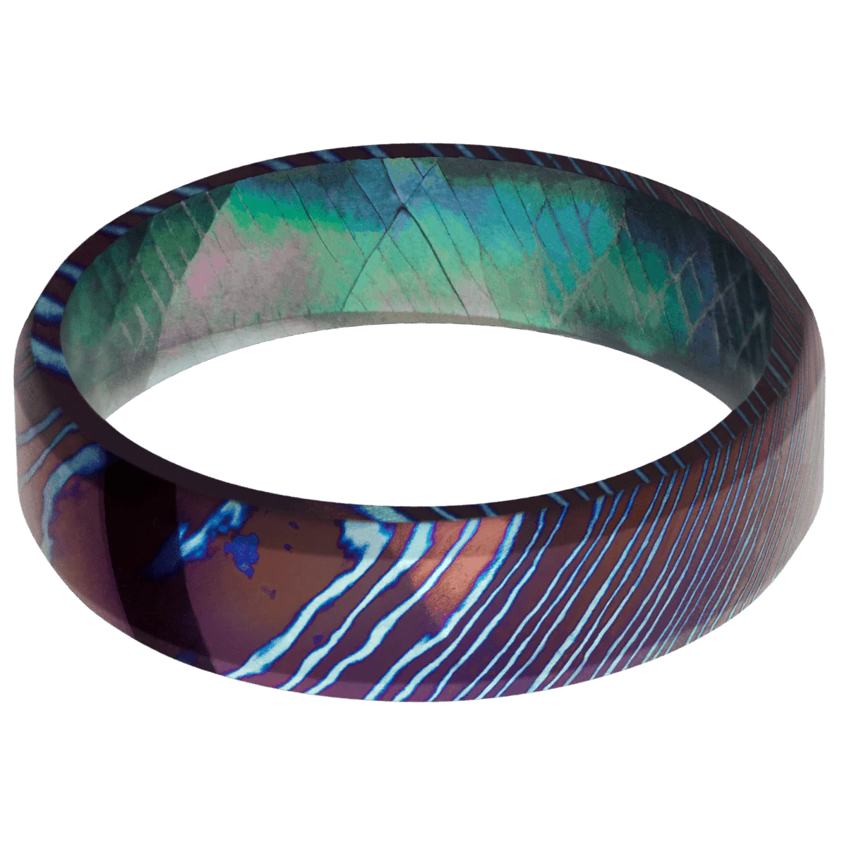 Titanium Damascus + Polish , Polish Finish + Black Mother of Pearl - Image 3