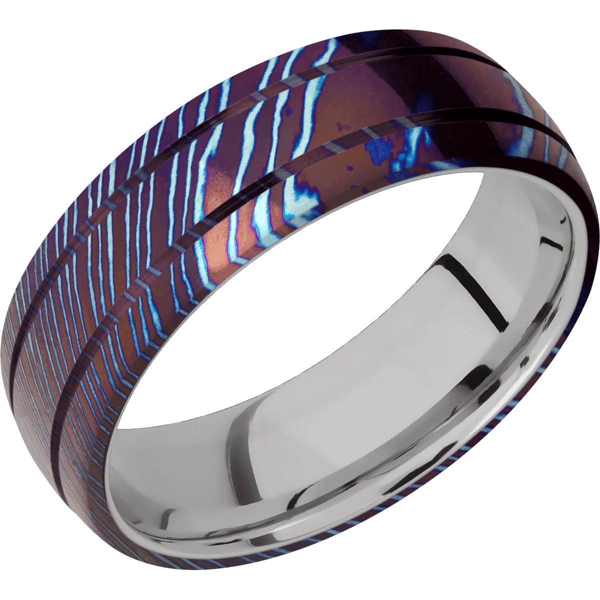 Titanium Damascus + Polish , Polish Finish + Titanium - Image 2