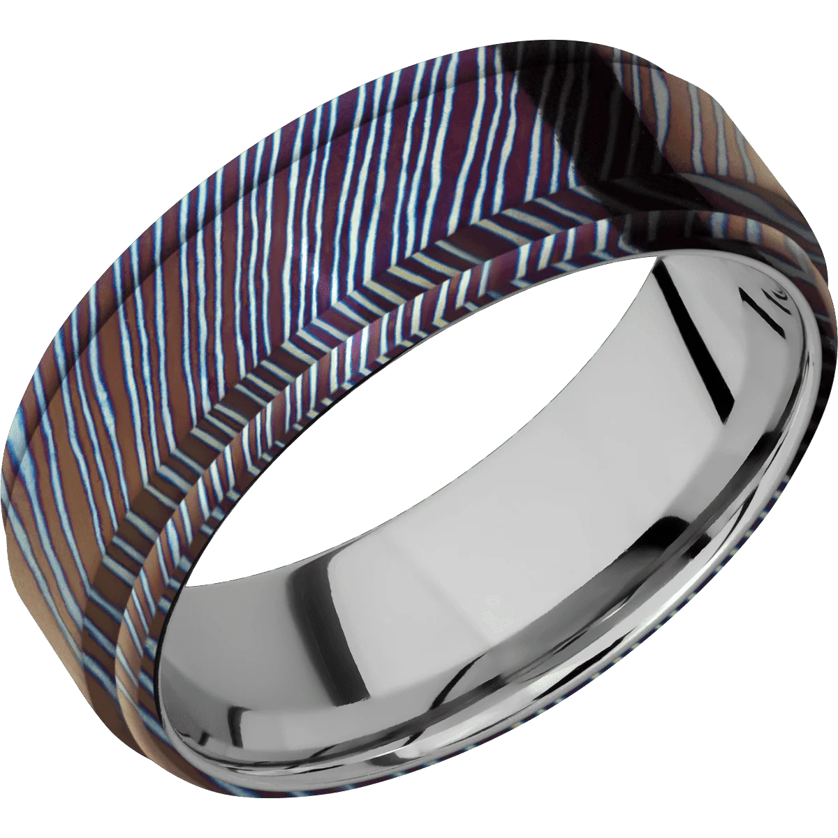 Titanium Damascus + Polish , Polish Finish + Titanium - Image 2