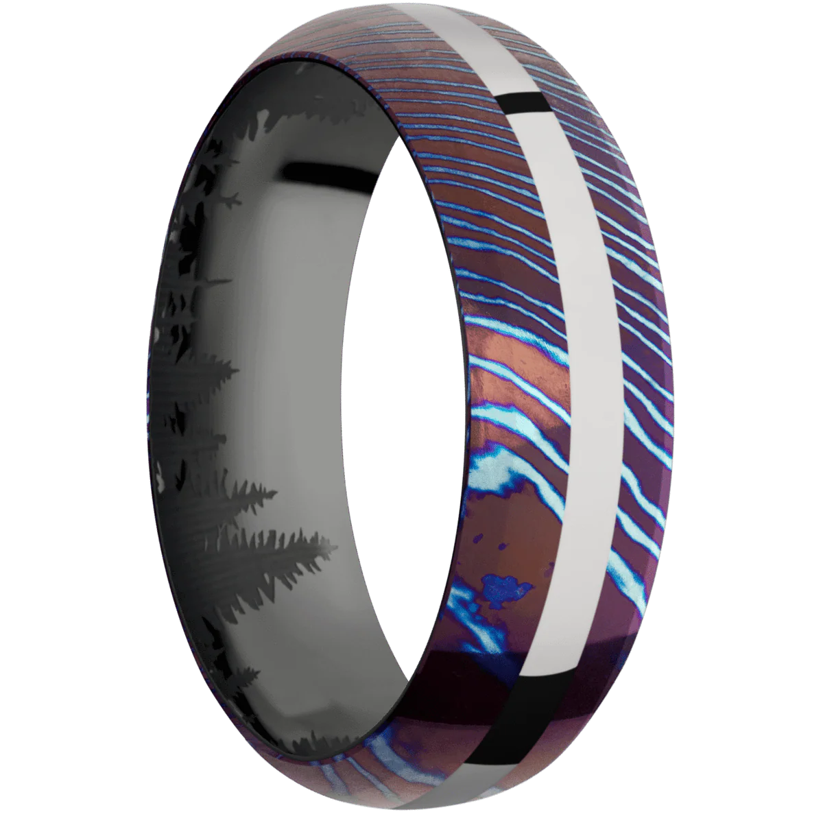 Titanium Damascus + Polish , Polish Finish + Zirconium