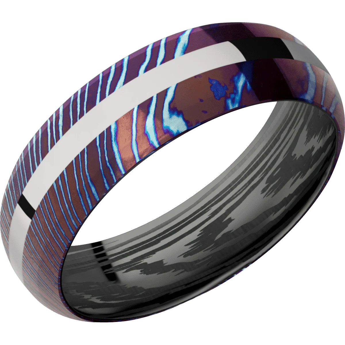 Titanium Damascus + Polish , Polish Finish + Zirconium - Image 2