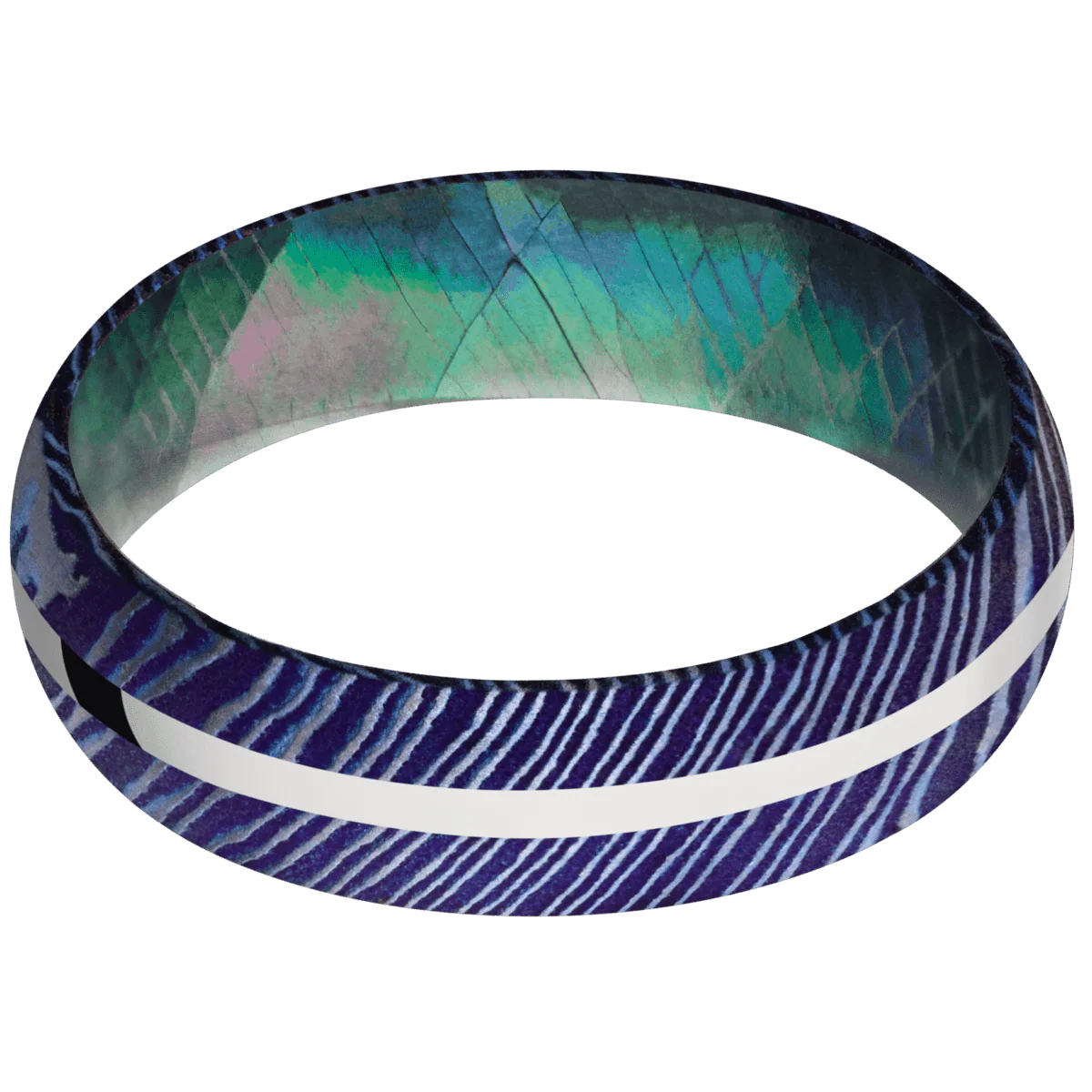 Titanium Damascus + Satinetched Finish + Black Mother of Pearl - Image 3