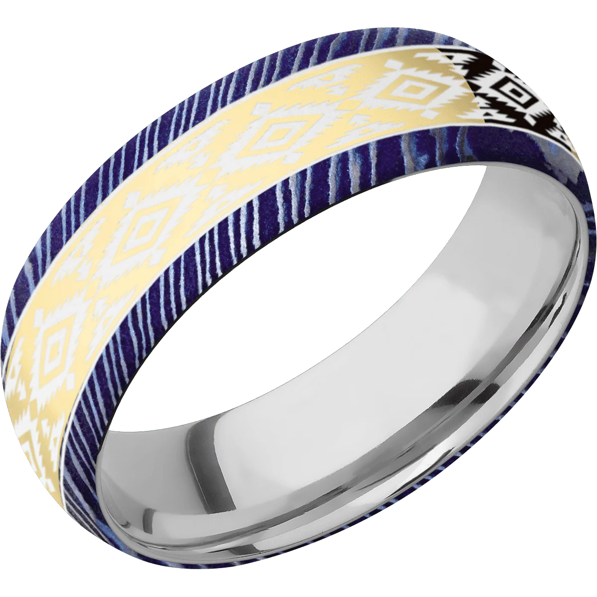 Titanium Damascus + Satinetched Finish + Platinum - Image 2