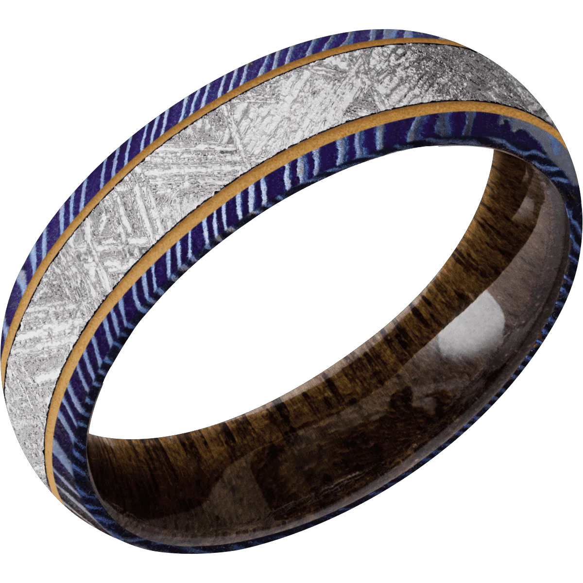 Titanium Damascus + Satinetched Finish + Walnut - Image 2