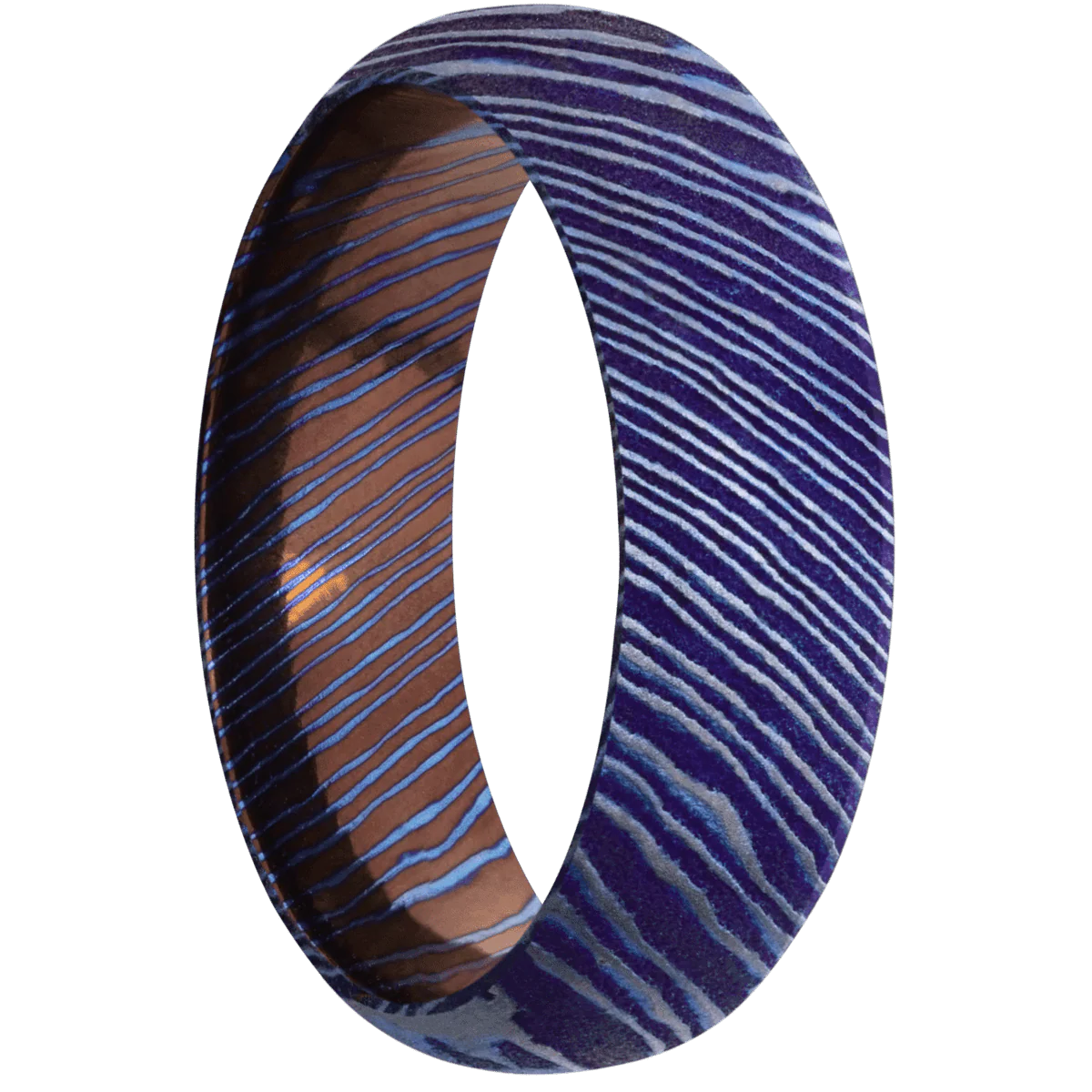 Titanium Damascus + Satinetched , Satinetched Finish