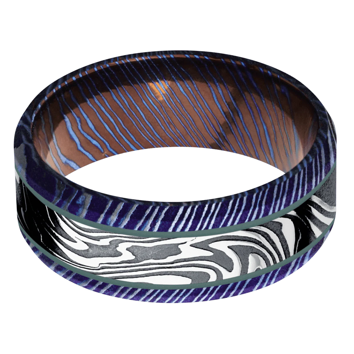 Titanium Damascus + Satinetched , Satinetched Finish - Image 3