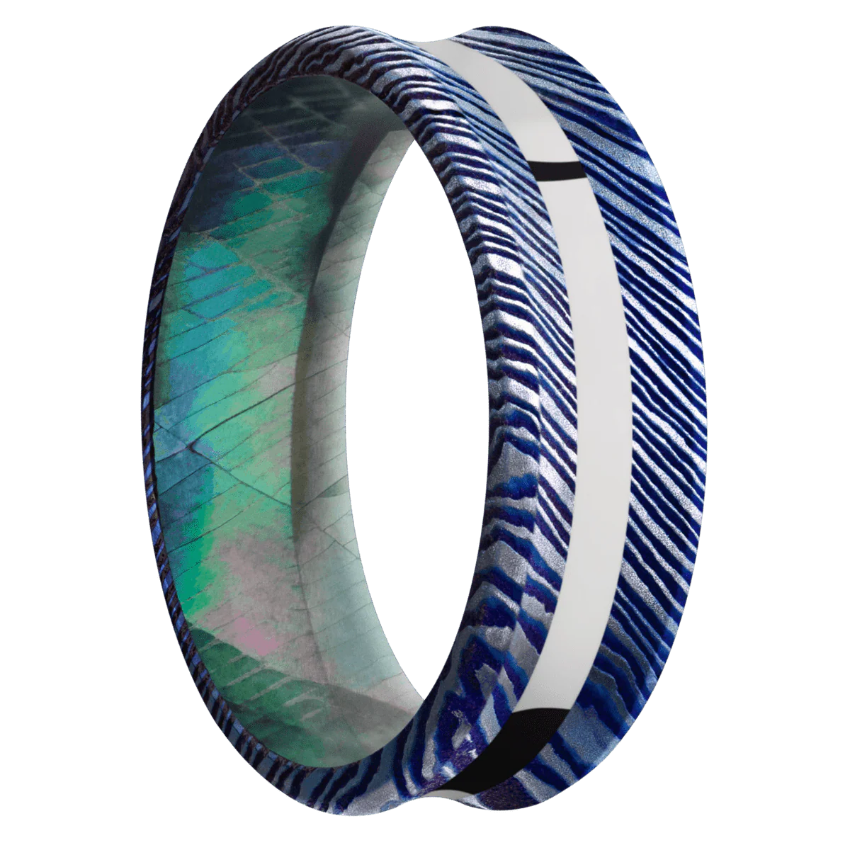 Titanium Damascus + Satinetched , Satinetched Finish + Black Mother of Pearl