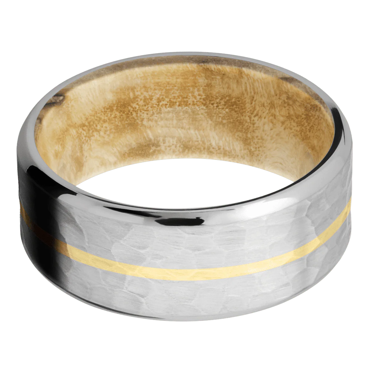 Titanium + Hammer , Polish Finish + Boxelder Burl - Image 3