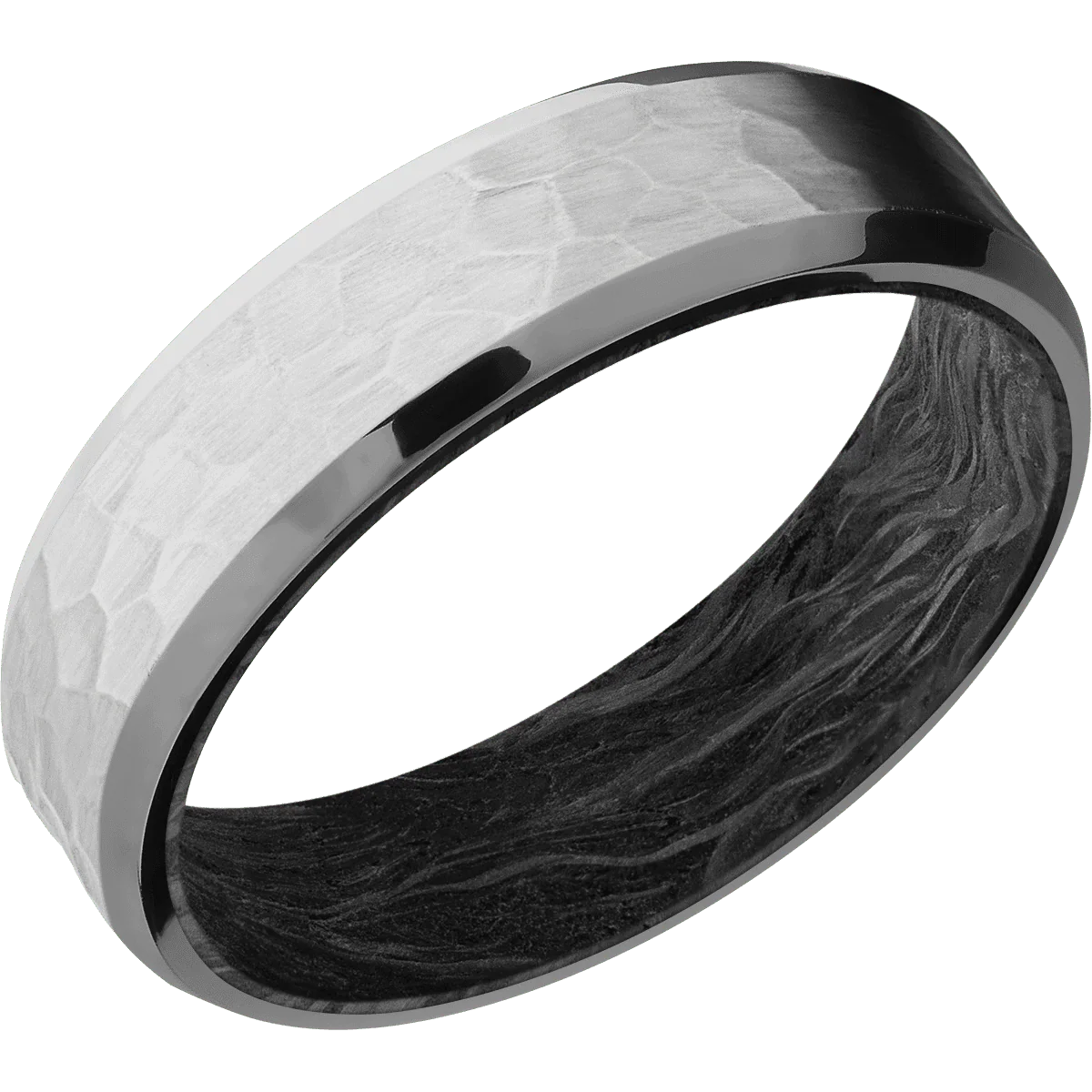 Titanium + Hammer , Polish Finish + Forged Carbon Fiber - Image 2