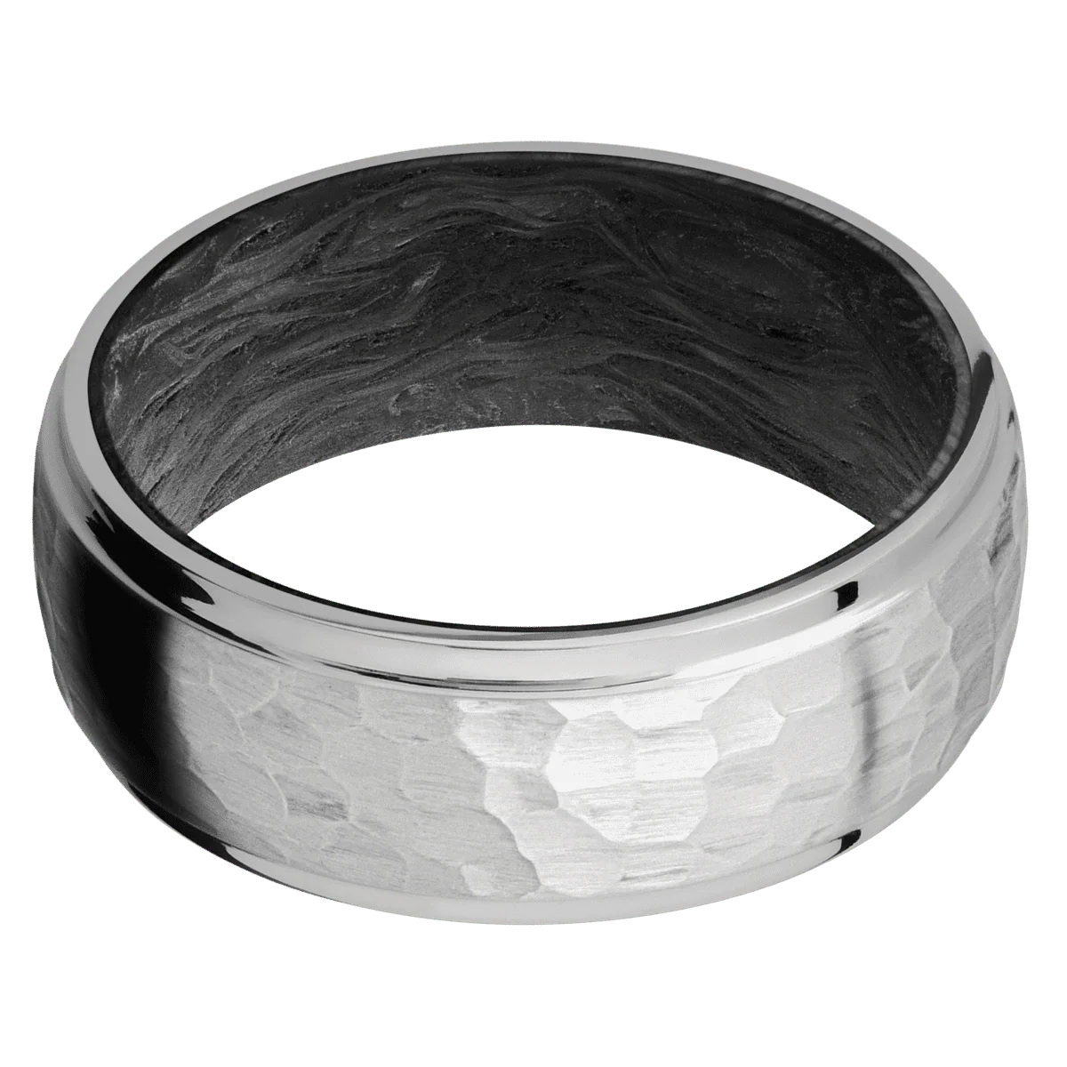 Titanium + Hammer , Polish Finish + Forged Carbon Fiber - Image 3