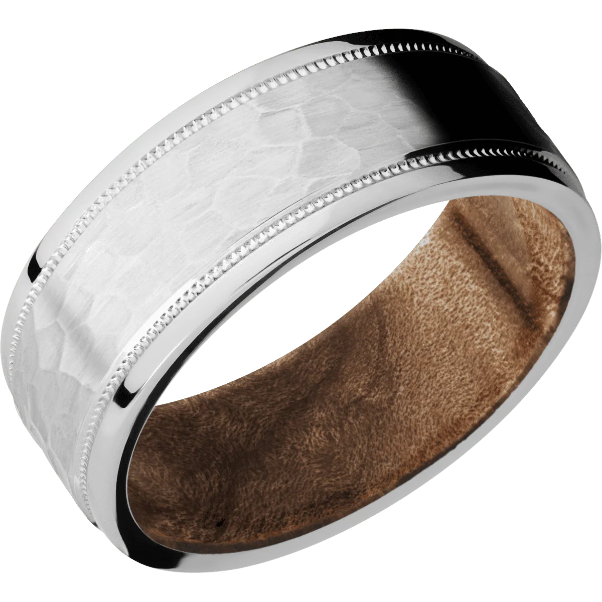 Titanium + Hammer , Polish Finish + Maple Burl - Image 2