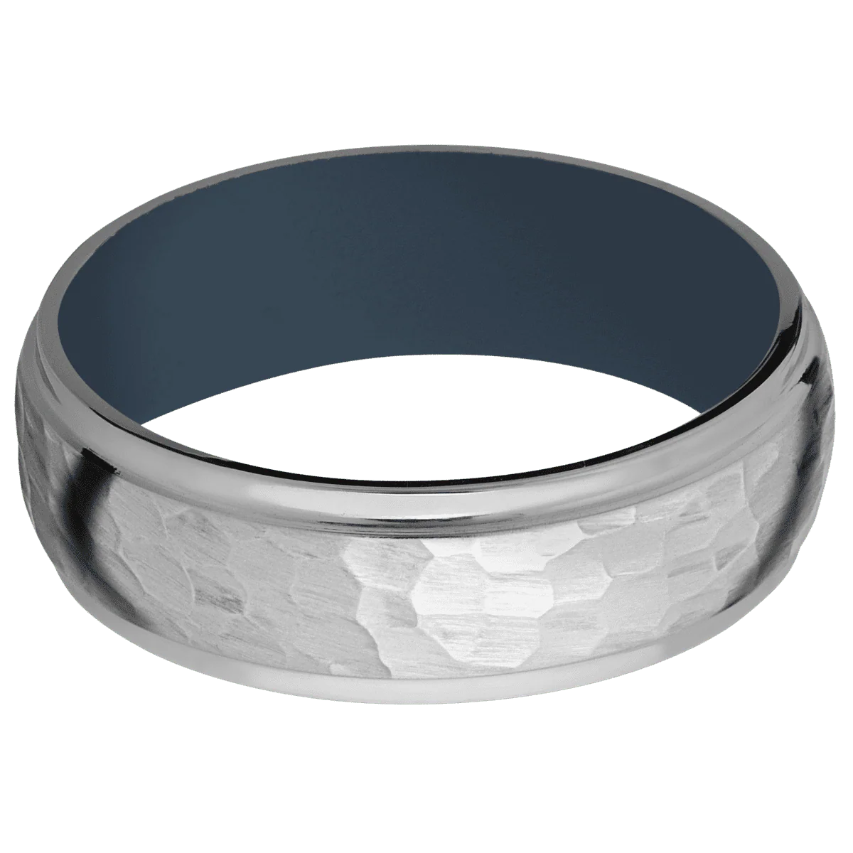 Titanium + Hammer , Polish Finish + Navy Blue - Image 3