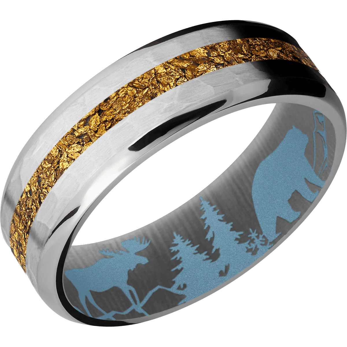 Titanium + Hammer , Polish Finish + Polar Blue - Image 2