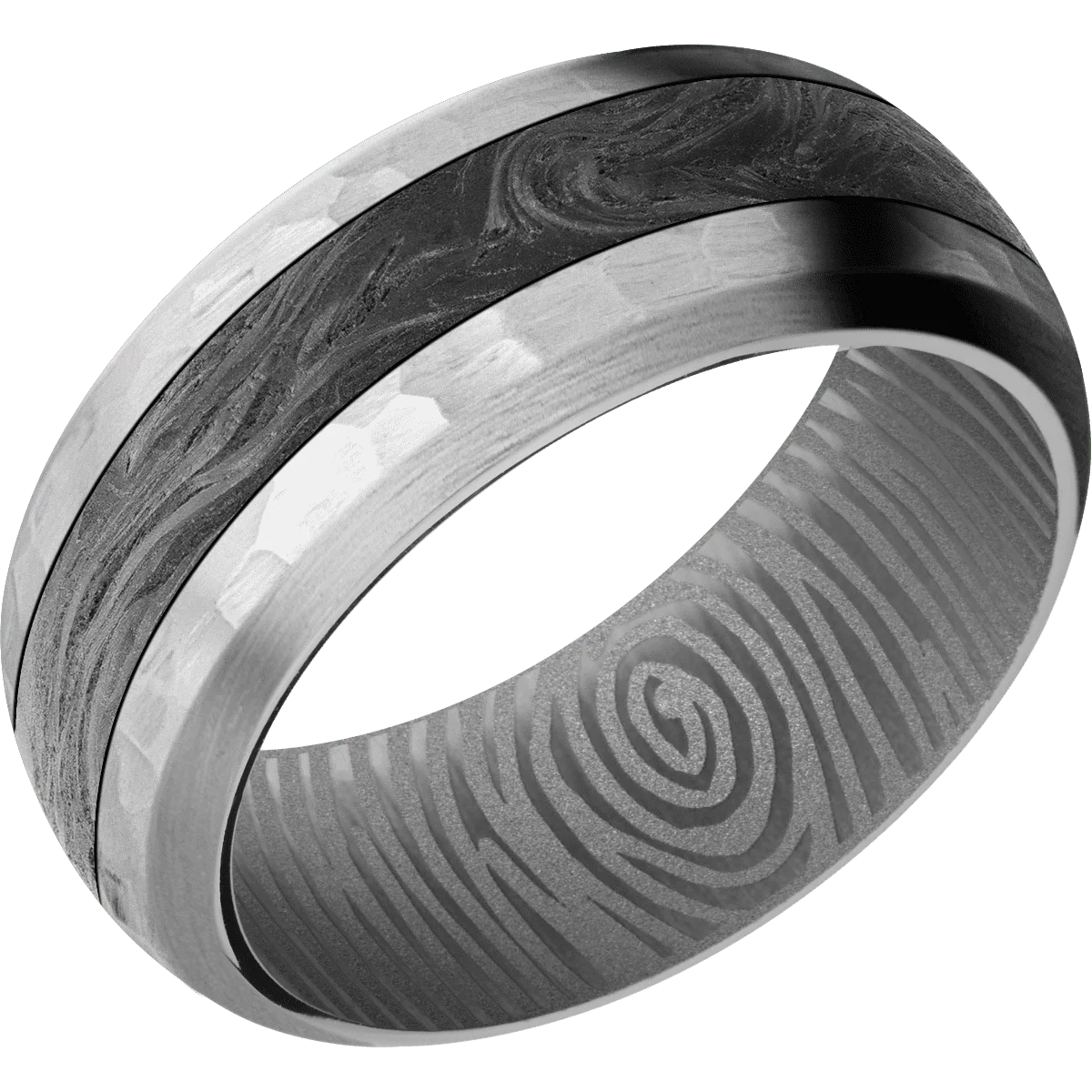 Titanium + Hammer , Satin Finish + Crushed Silver - Image 2