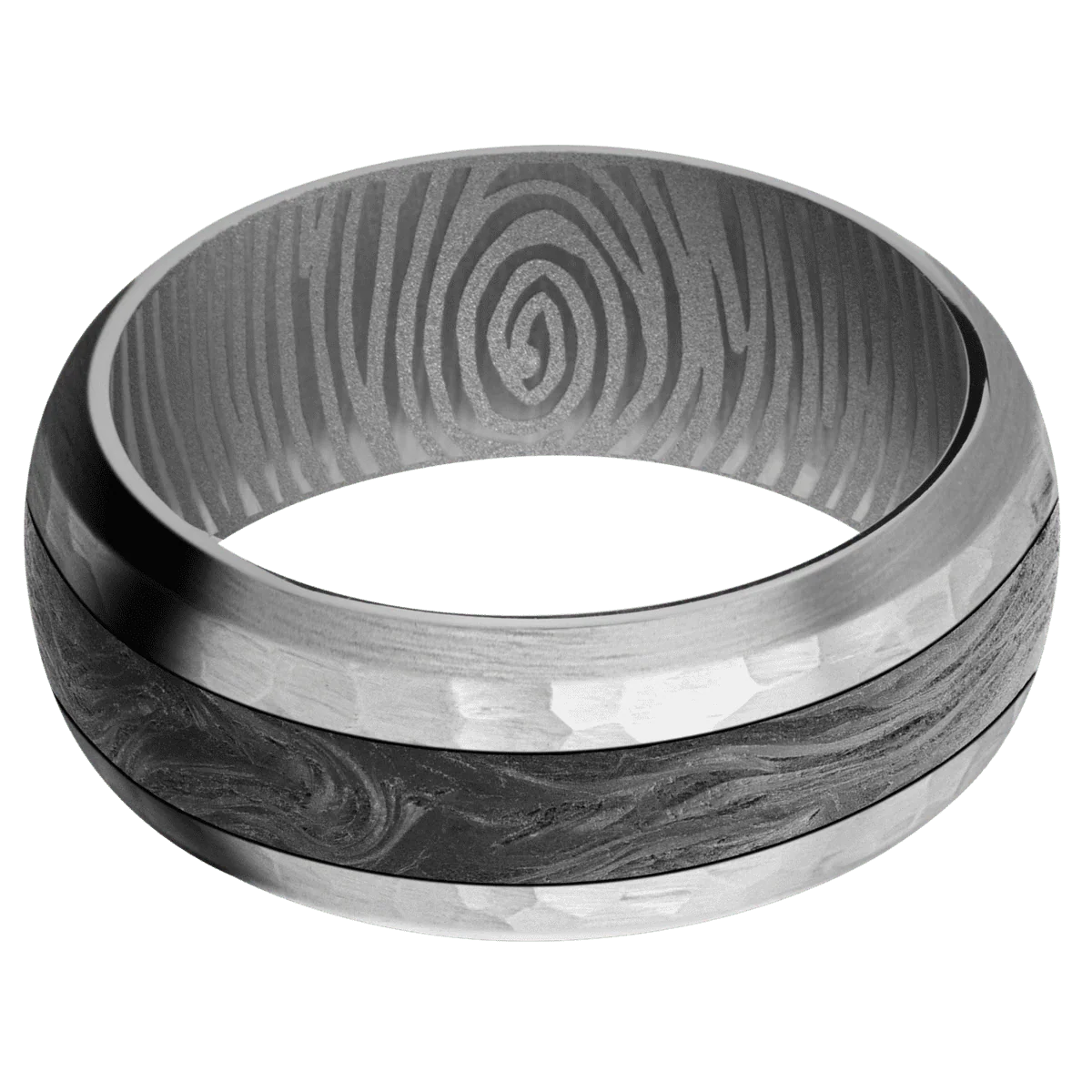 Titanium + Hammer , Satin Finish + Crushed Silver - Image 3