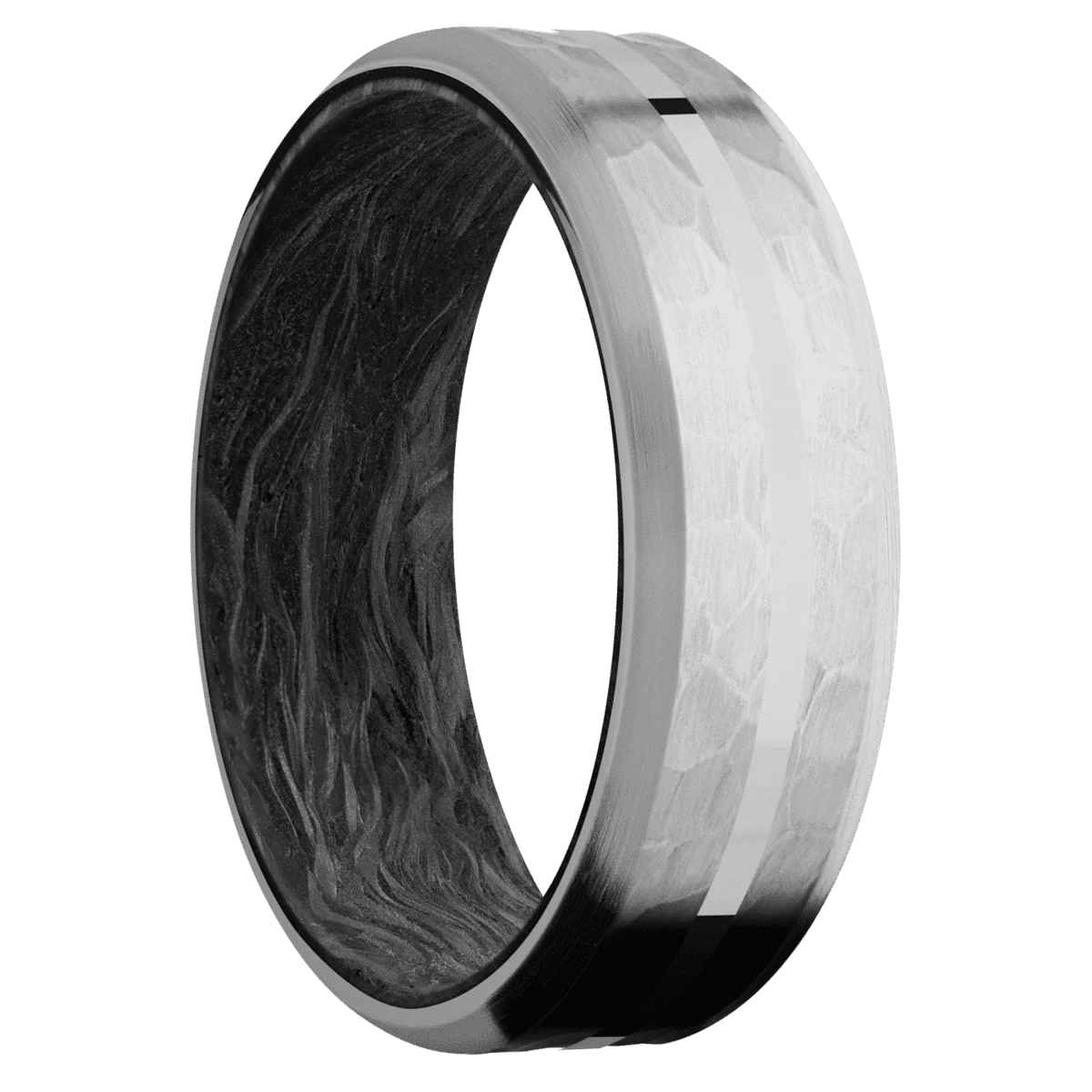 Titanium + Hammer , Satin Finish + Forged Carbon Fiber