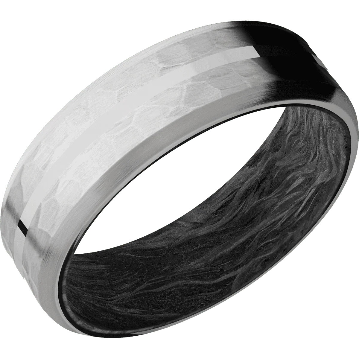 Titanium + Hammer , Satin Finish + Forged Carbon Fiber - Image 2