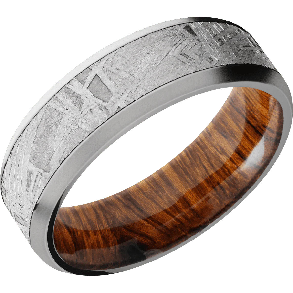 Titanium + Polish , Bead Finish + Desert Iron Wood - Image 2