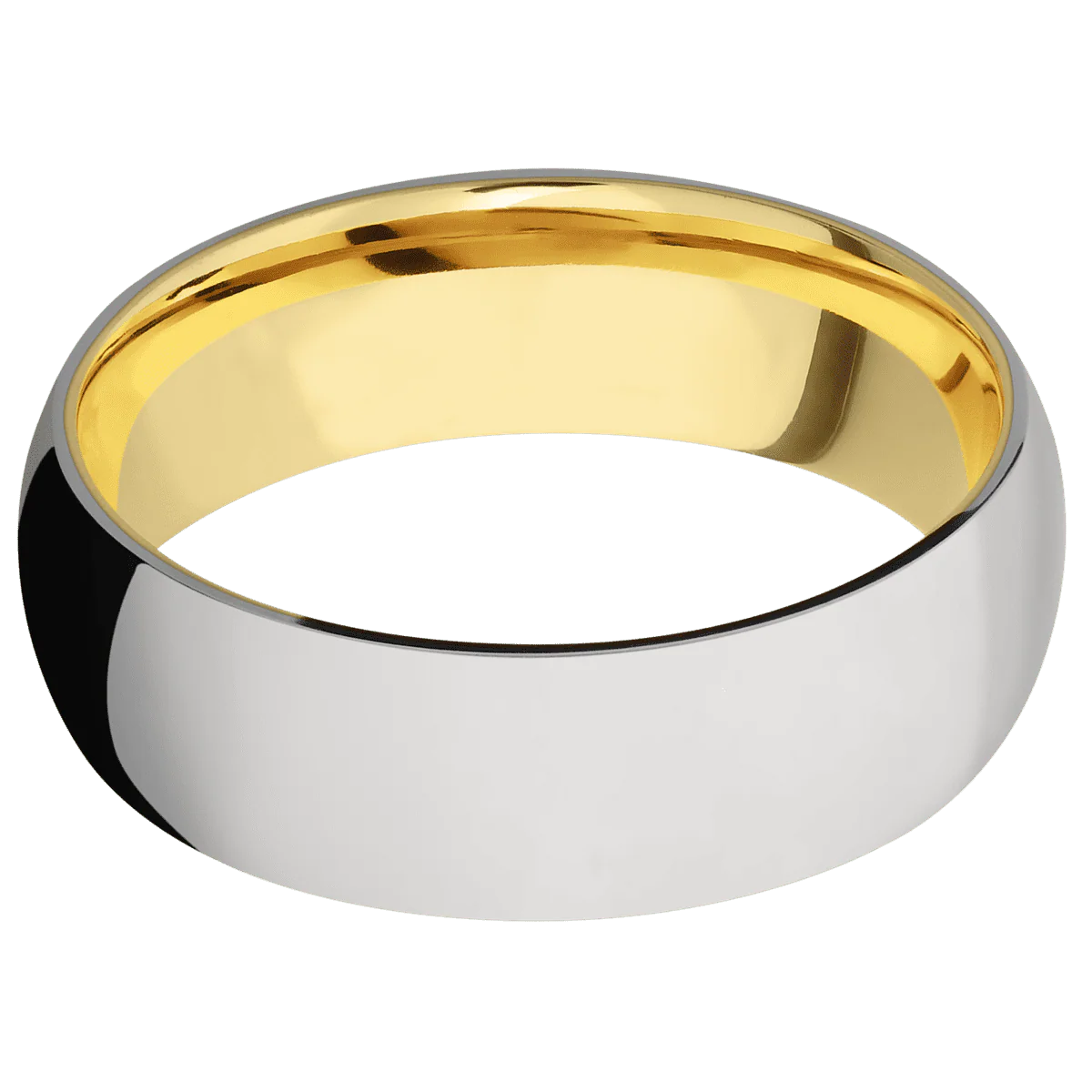 Titanium + Polish Finish + 14K Yellow Gold - Image 3