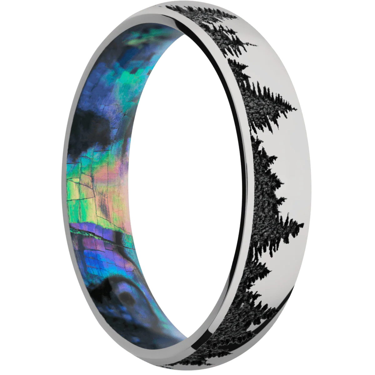 Titanium + Polish Finish + Abalone