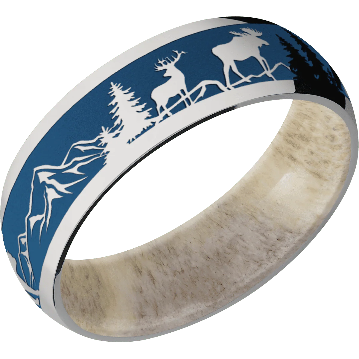 Titanium + Polish Finish + Antler - Image 2