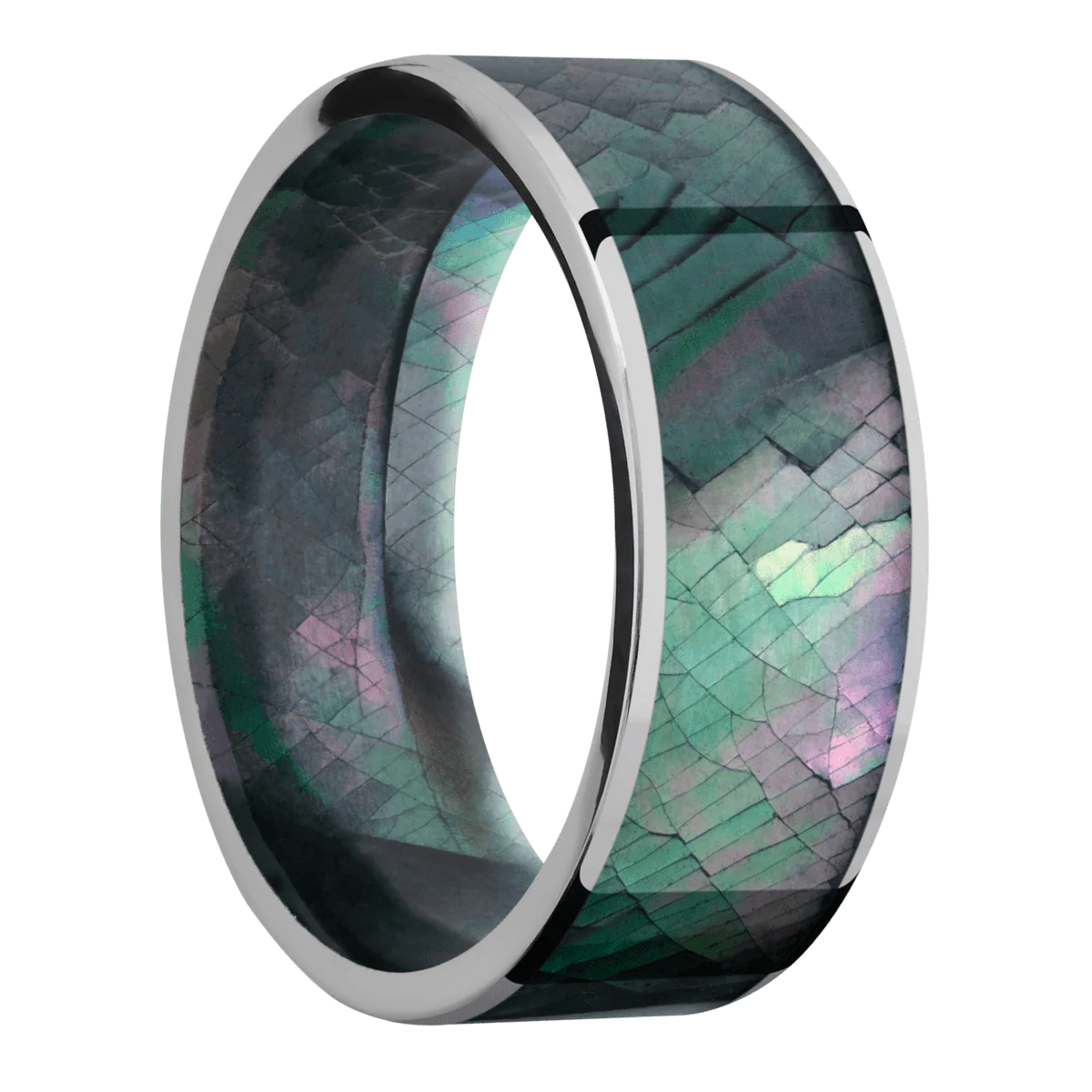 Titanium + Polish Finish + Black Mother of Pearl