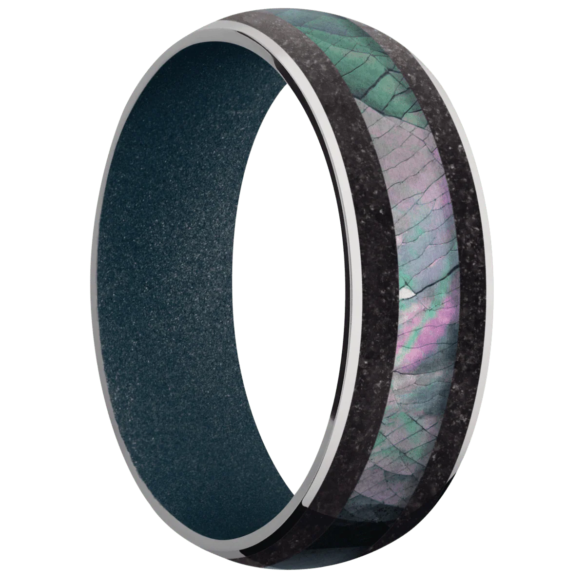 Titanium + Polish Finish + Blue Titanium