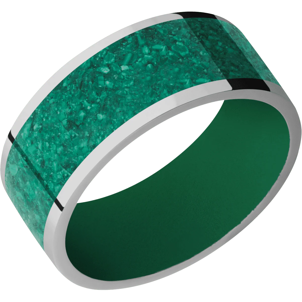 Titanium + Polish Finish + Green - Image 2