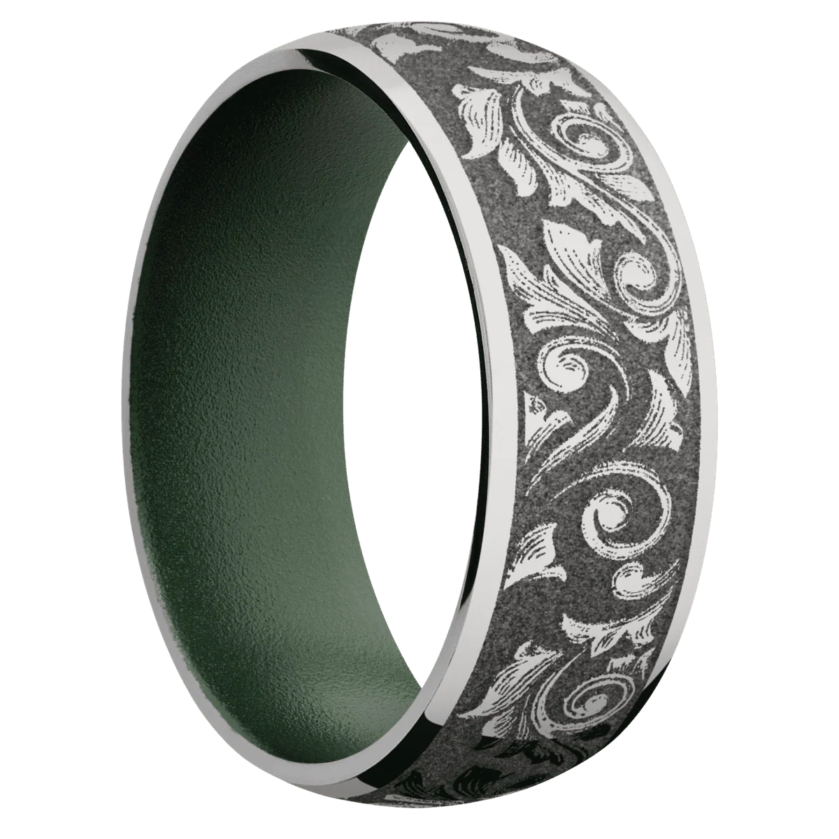 Titanium + Polish Finish + Highland Green