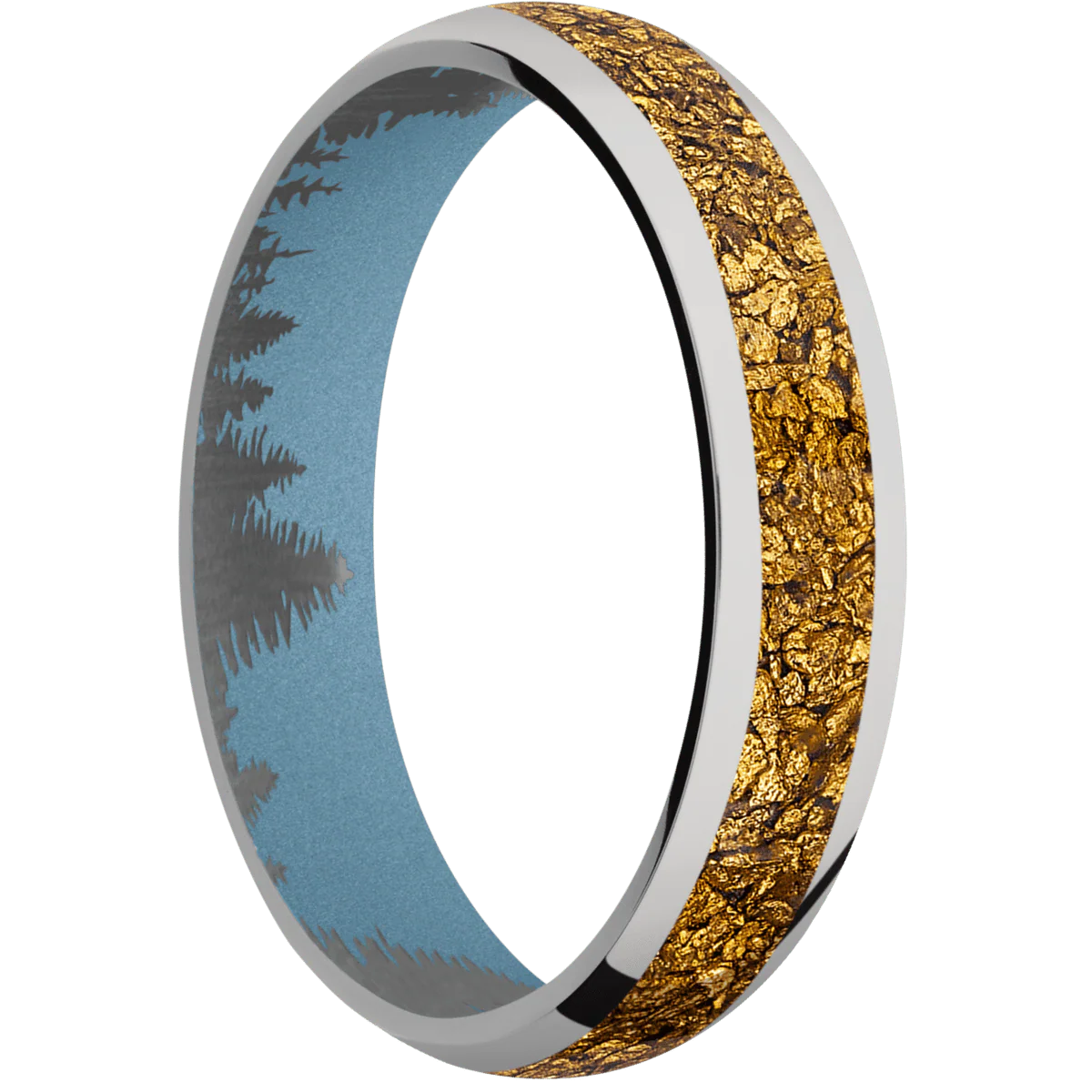 Titanium + Polish Finish + Polar Blue