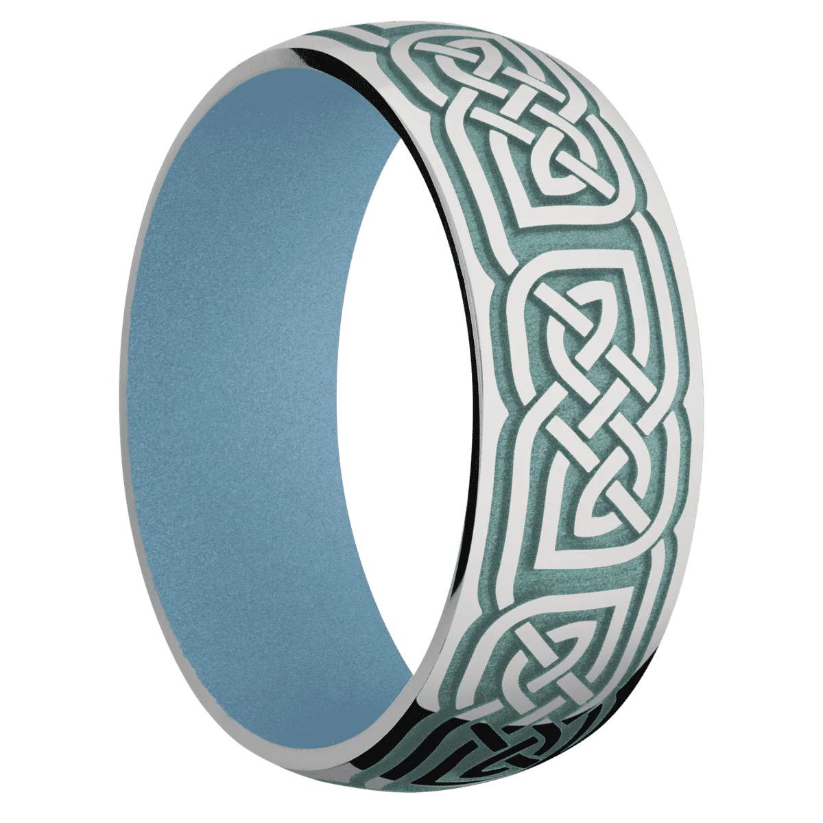 Titanium + Polish Finish + Polar Blue