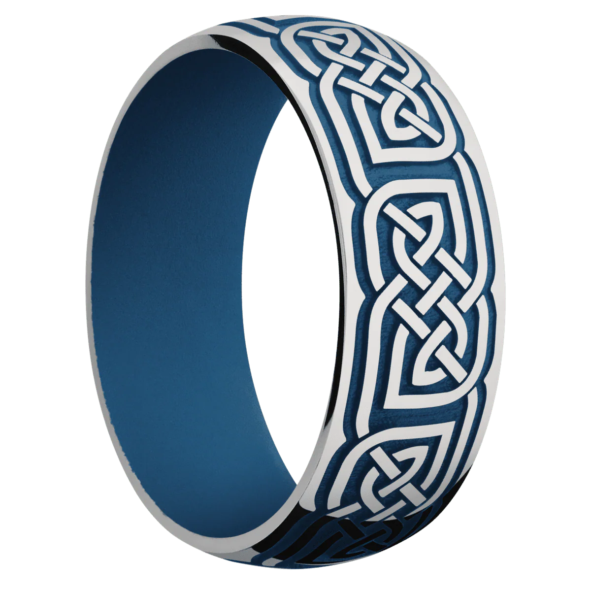 Titanium + Polish Finish + Ridgeway Blue