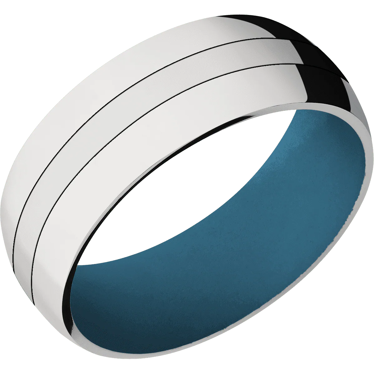 Titanium + Polish Finish + Royal Blue - Image 2