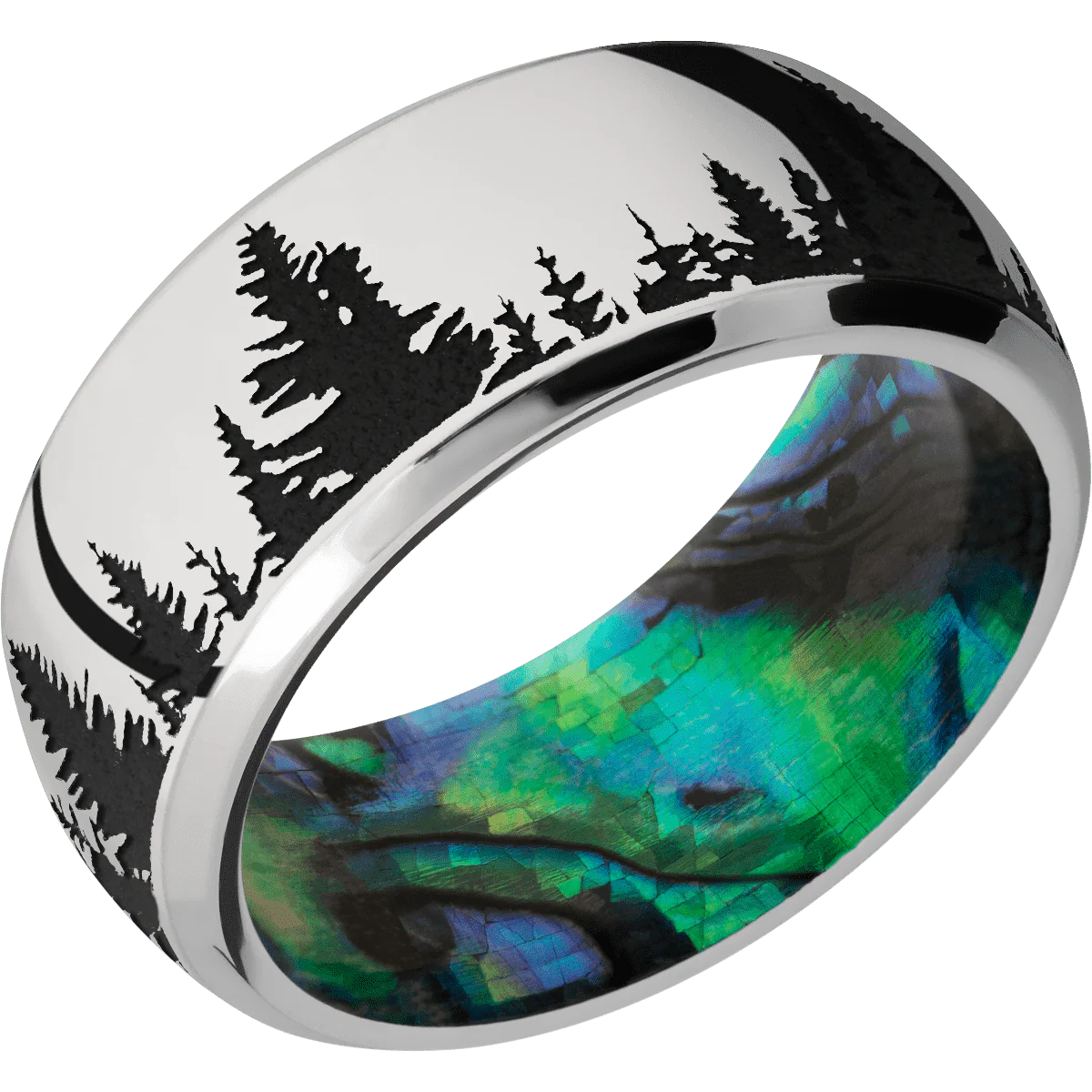 Titanium + Polish , Polish Finish + Abalone - Image 2