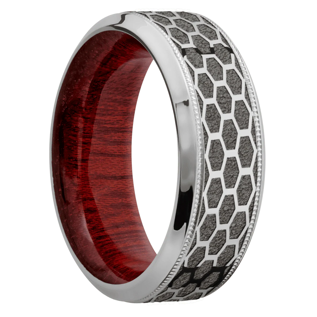 Titanium + Polish , Polish Finish + Blood Wood