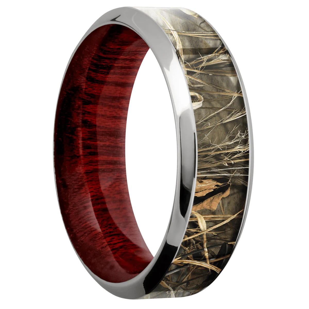 Titanium + Polish , Polish Finish + Blood Wood