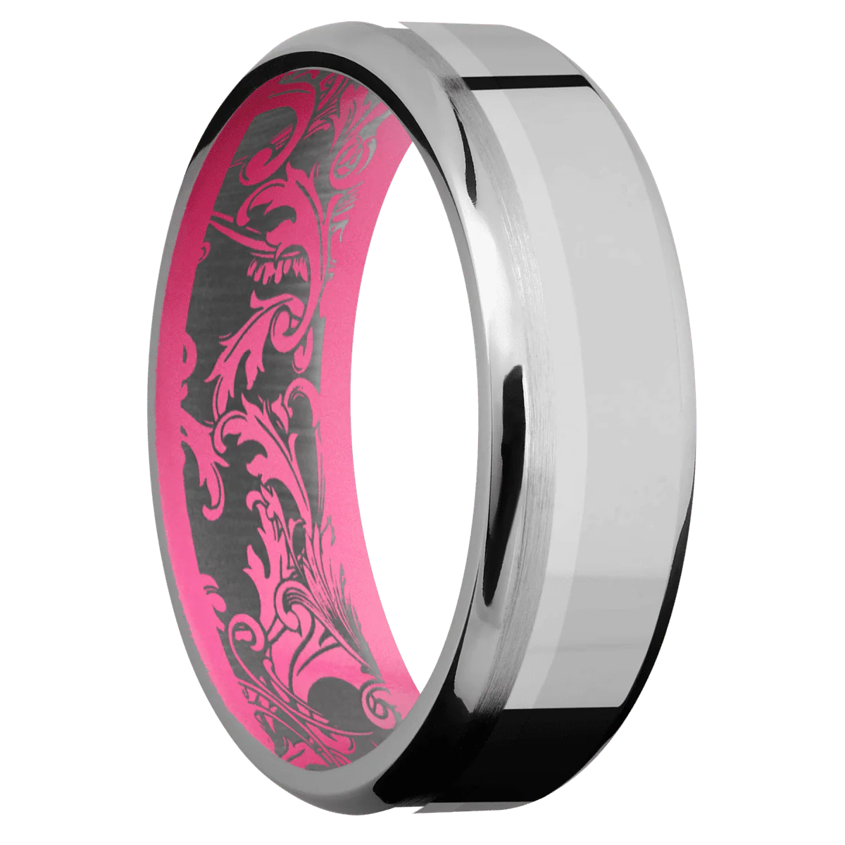 Titanium + Polish , Polish Finish + Bright Pink