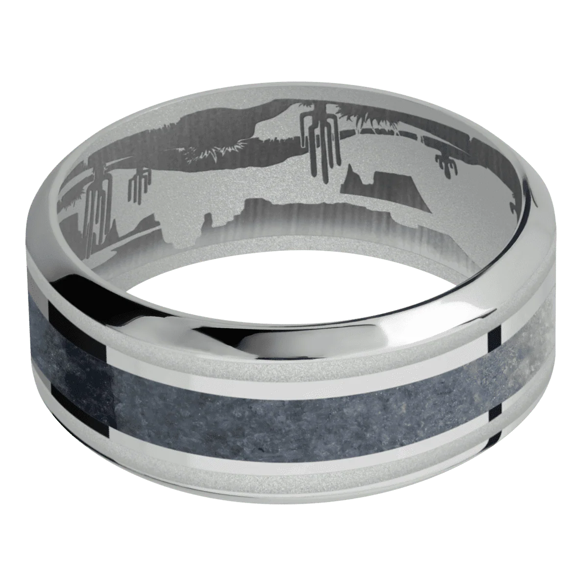 Titanium + Polish , Polish Finish + Crushed Silver - Image 3