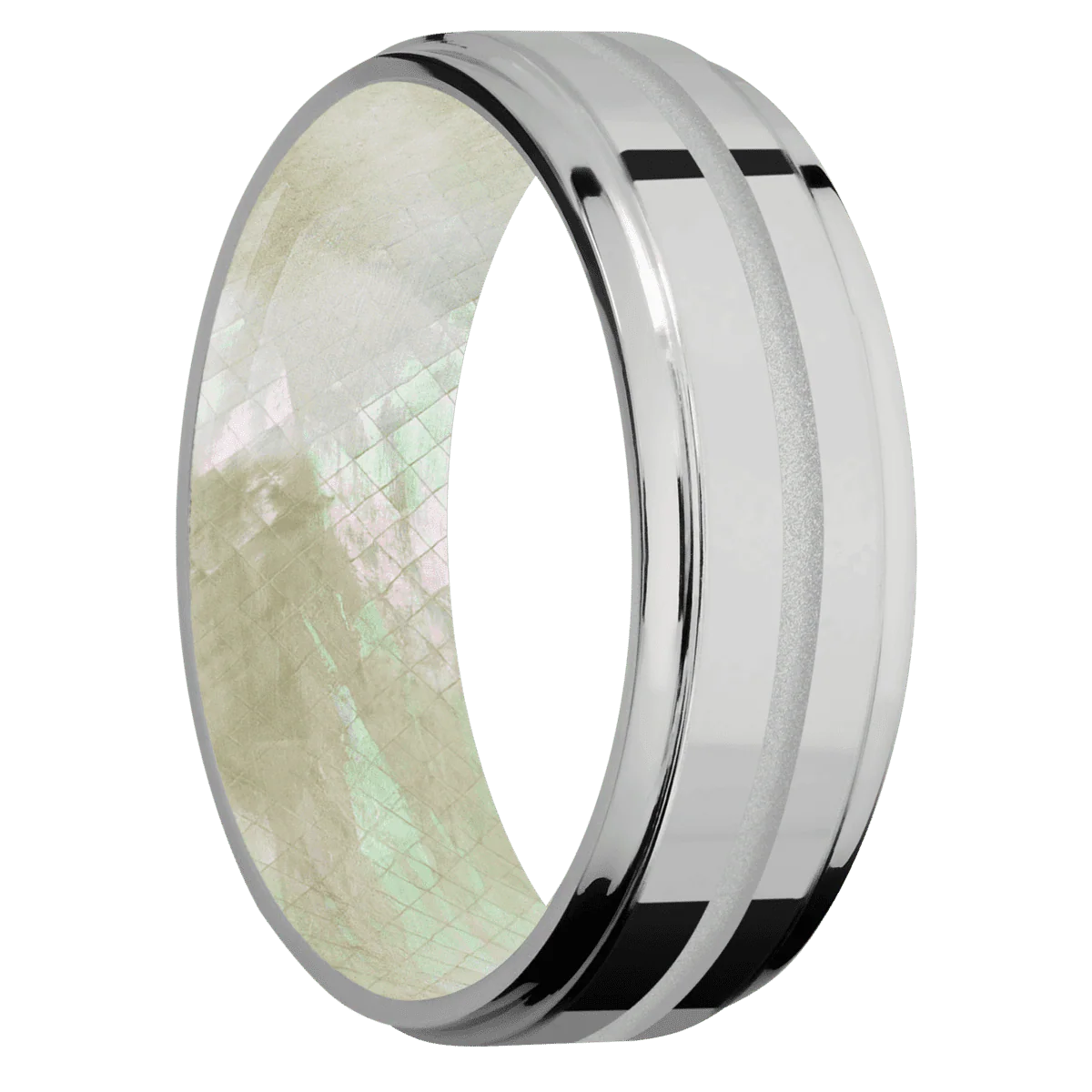 Titanium + Polish , Polish Finish + Freshwater Mother of Pearl