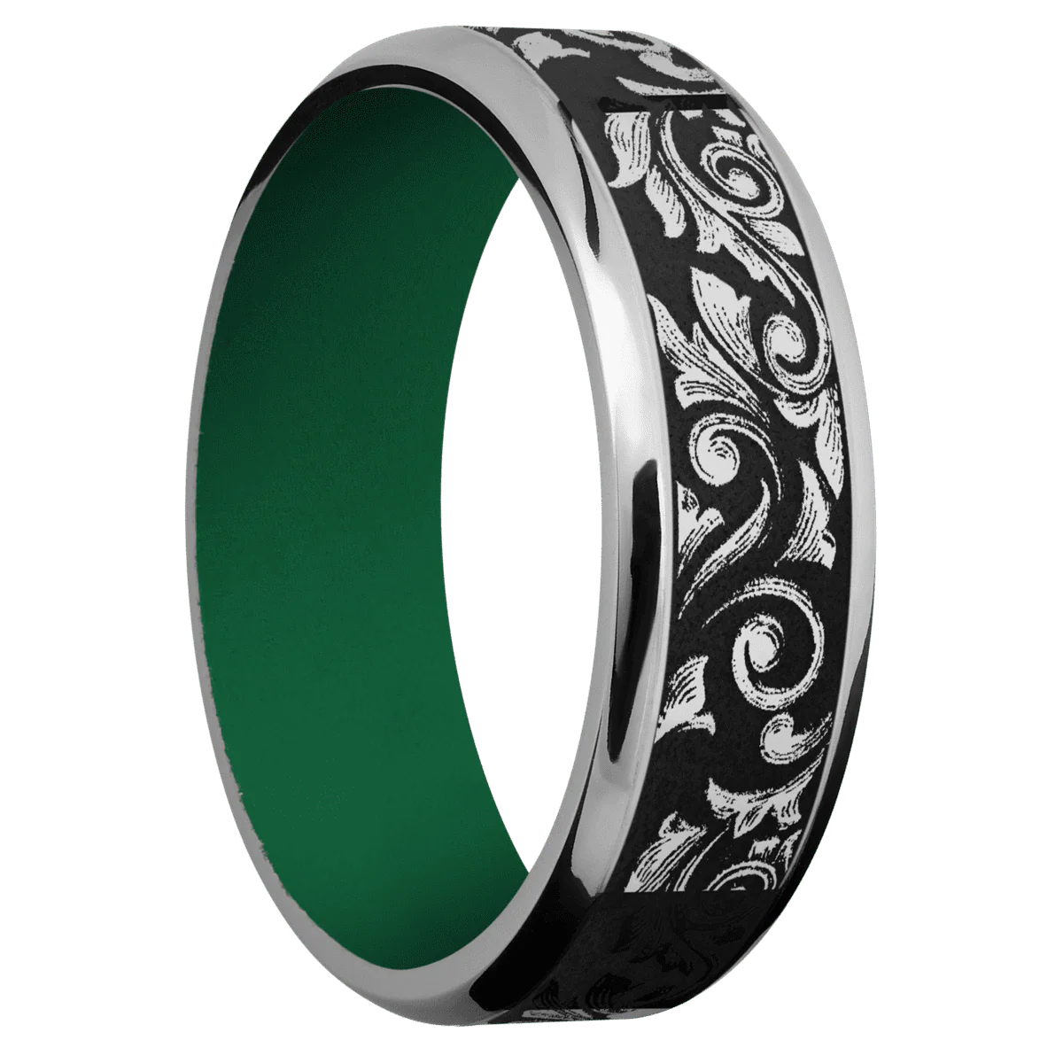 Titanium + Polish , Polish Finish + Green